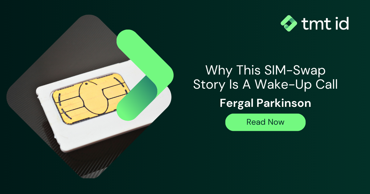 An article on sim-swap fraud awareness featuring a sim card.