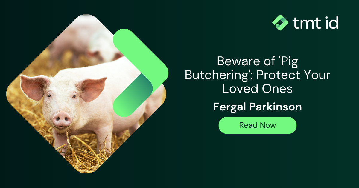 Promotional banner for an article on pig butchering awareness featuring an image of a pig.