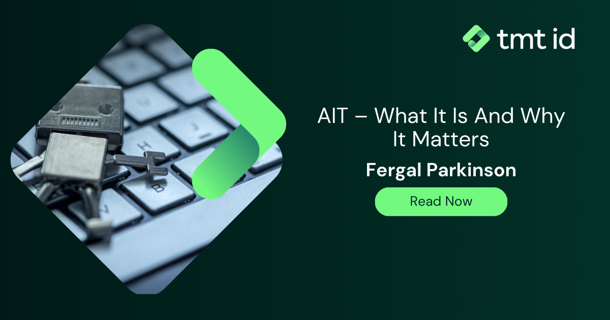 A graphical advertisement featuring a close-up of a keyboard with a green phone icon and text about an article titled "Artificially Inflated Traffic – what it is and why it matters" by F